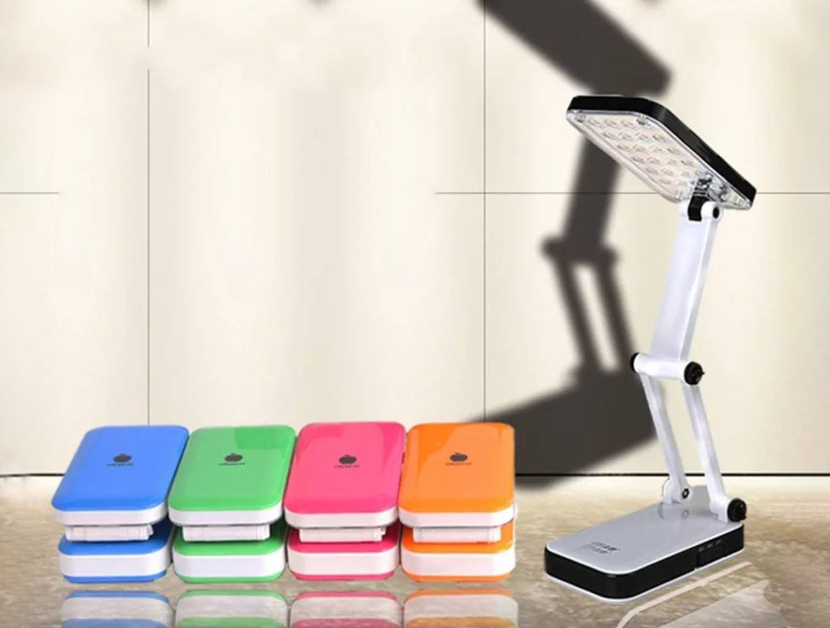 Настольная диодная лампа 24 диода Topwell Optimus 1019 pink, blue, green  (Трансформер)