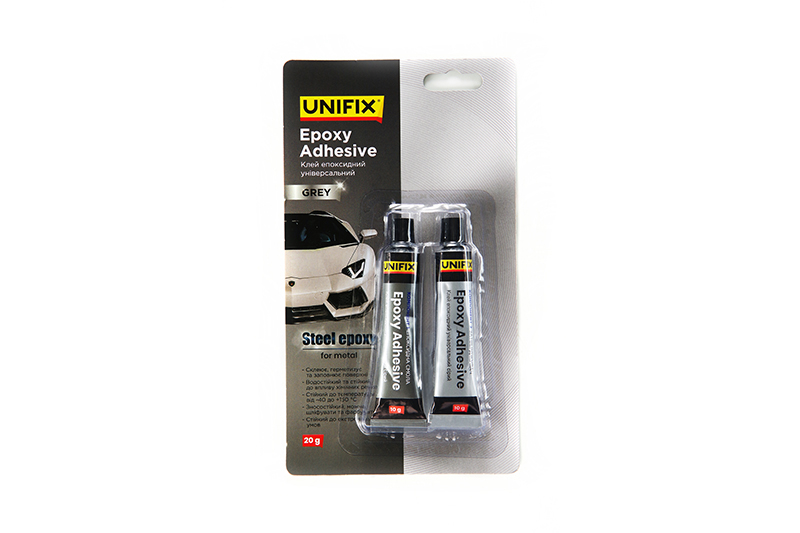 Клей для металла и магнитов эпоксидный двухкомпонентный  Unifix, 20г (два тюбики по 10 г)